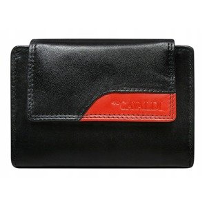Praktická kožená peněženka Nora, černo-červená