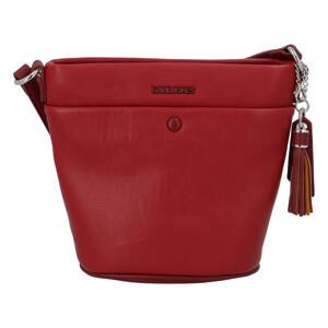Praktická dámská koženková kabelka Saša, červená