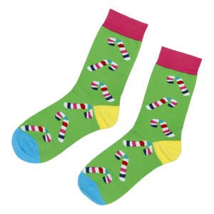 Ponožky Vánoce lízátko, zelené 35-39
