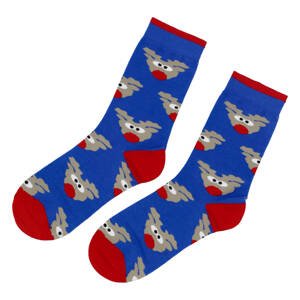 Ponožky Vánoce Sob , modré 35-39