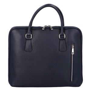 Praktická dámská kožená business taška Sandra Deas, modrá
