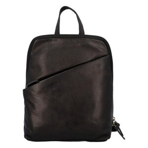 Praktický dámský kožený batoh Indila, černý