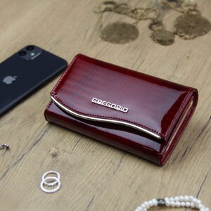 Elegantní dámská kožená peněženka Trof, červená