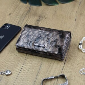 Extravagantní dámská kožená peněženka Tupi, šedá