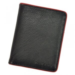 Luxusní pánská kožená peněženka Pierre Cardin Maxim, černo-červená