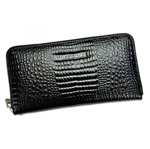 Elegantní dámská kožená peněženka s hadím vzorem Laurenn, černá