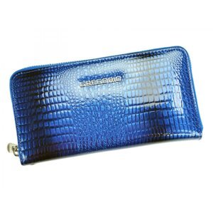 Elegantní dámská kožená peněženka s hadím vzorem Laurenn, modrá