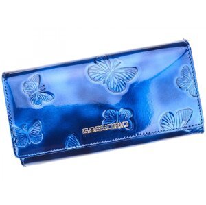 Elegantní dámská kožená peněženka s motýlky Gregorio Marrie, modrá