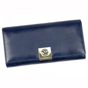 Trendy velká dámská kožená peněženka Elvíra, modrá