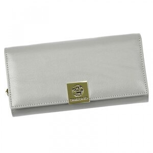 Trendy velká dámská kožená peněženka Elvíra, šedá