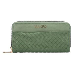 Velká a prostorná dámská koženková peněženka Dolly, zelená