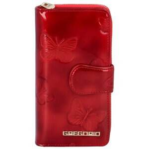 Luxusní dámská kožená peněženka Adelo, červená