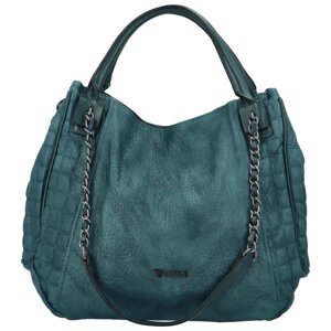 Trendová dámská koženková kabelka Fobe, modrá