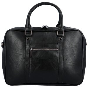 Trendová univerzální koženková pracovní taška Moji, černá