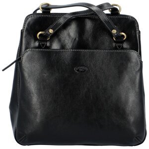 Luxusní dámská kožený kabelko batoh Katana Emily, černá