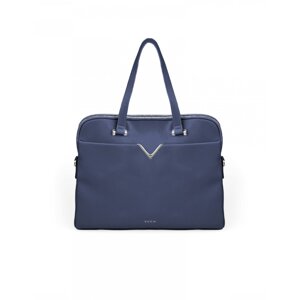 Trendová dámská koženková taška na notebook VUCH Loxley, tmavě modrá