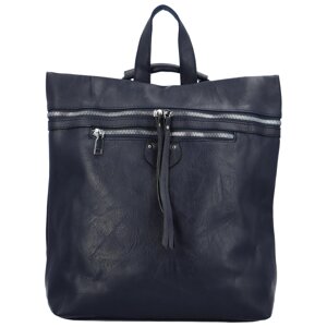 Praktický dámský koženkový batoh Skadi, modrá