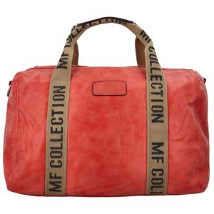 Cestovní dámská koženková kabelka Gita, červená
