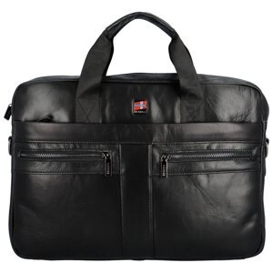 Luxusní pánská taška na notebook Velký Erik, černá