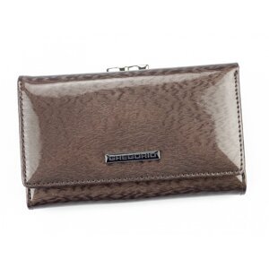 Luxusní dámská kožená lakovaná peněženka Gregorio Annee, šedá