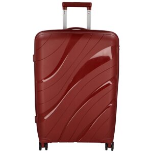 Cestovní plastový kufr Voyex velikosti L, vínový