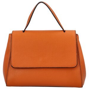 Elegantní dámská kožená kabelka přes rameno Cerys, oranžová