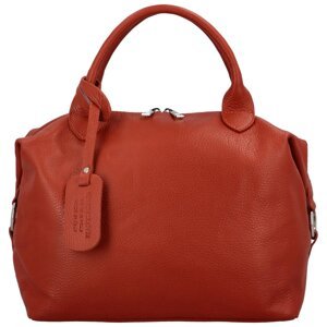 Trendová dámská kožená kabelka do ruky Misty, červená