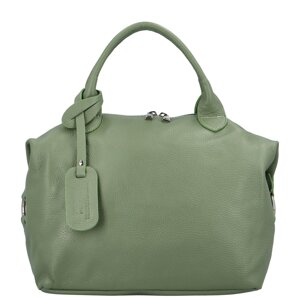 Trendová dámská kožená kabelka do ruky Misty, zelená