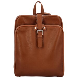 Trendový dámský kožený kabelko-batoh Giada, hnědý