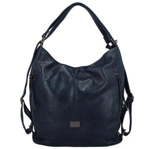Dámský stylový koženkový kabelko-batoh Nina, tmavě modrá