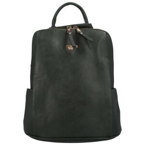 Trendy dámský koženkový kabelko-batoh Marinna, tmavě zelená