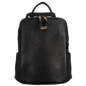 Trendy dámský koženkový kabelko-batoh Marinna,  černá