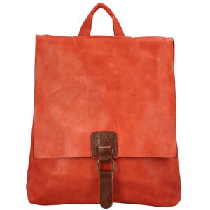 Stylový dámský koženkový kabelko-batůžek Ritta , oranžová