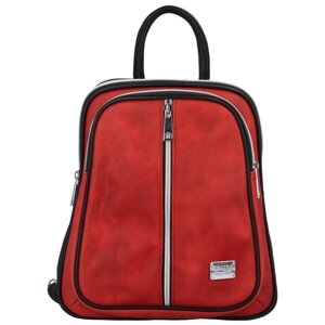 Módní dámský koženkový batoh Florence, červeno-černý