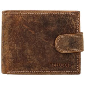 Pánská kožená peněženka Bellugio Mason, tmavě hnědá