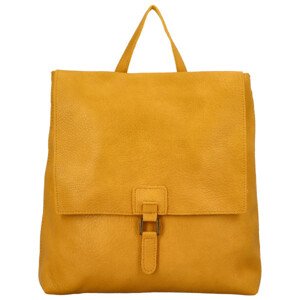 Stylový dámský koženkový kabelko-batoh Octavius, žlutý