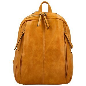 Stylový dámský koženkový kabelko/batoh Cedra, žlutý