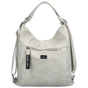 Stylový dámský koženkový kabelko-batoh Stafania, šedy